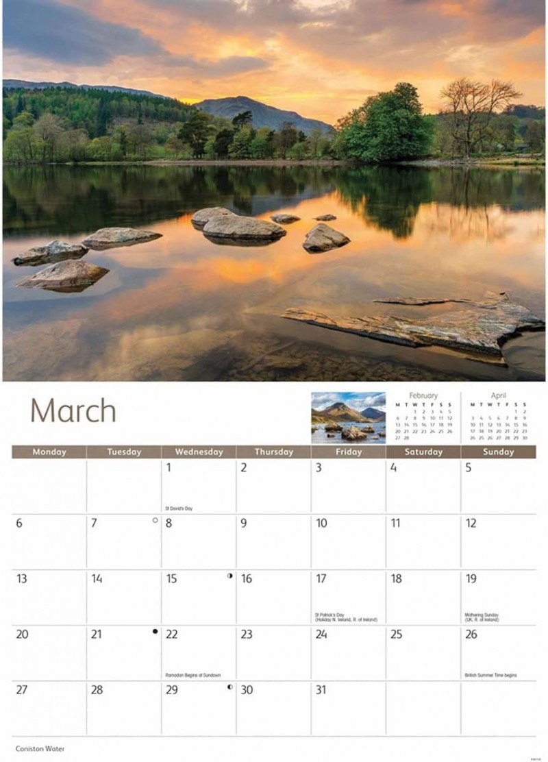 Lake District A4 Calendar 2023 nezadán 9781529821796