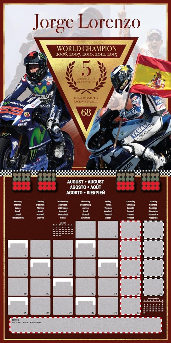  Moto GP, The Origins of Square Wall Calendar 2023 - Livres