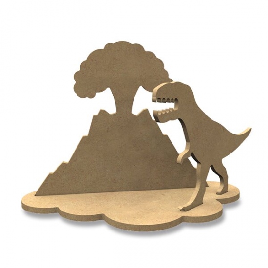 Kreativní dřevěná sada Aladine Gomille Tyranosaurus a sopka