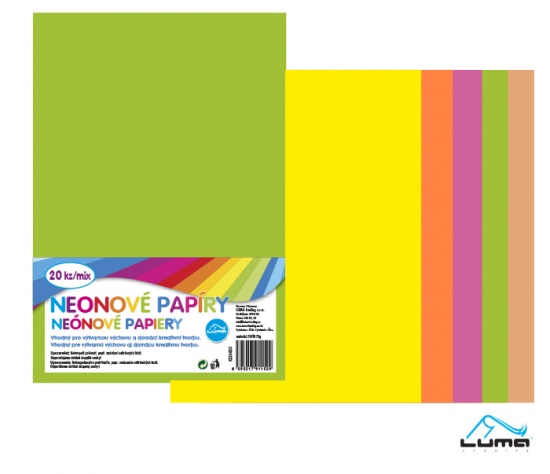 Papír barevný mix složka 20l NEON LUMA