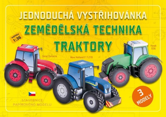 Zemědělská technika Traktory - Jednoduchá vystřihovánka : 8594168990744