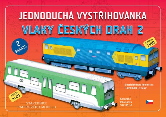  Vlaky českých drah 2 - Jednoduchá vystřihovánka : 8594168990904