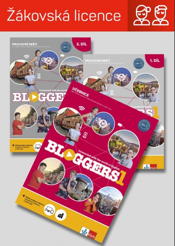 Bloggers 1 – učebnice s pracovním sešitem - žákovská licence : 8595202601138