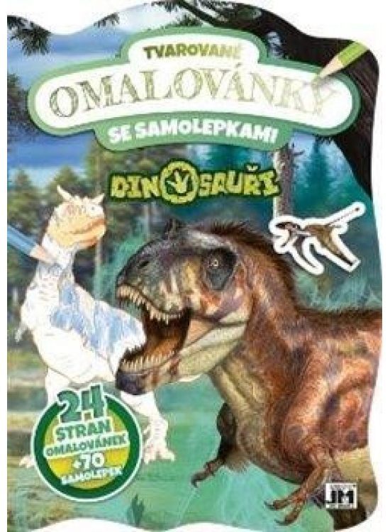 Dinosauři - Tvarované omalovánky se samolepkami