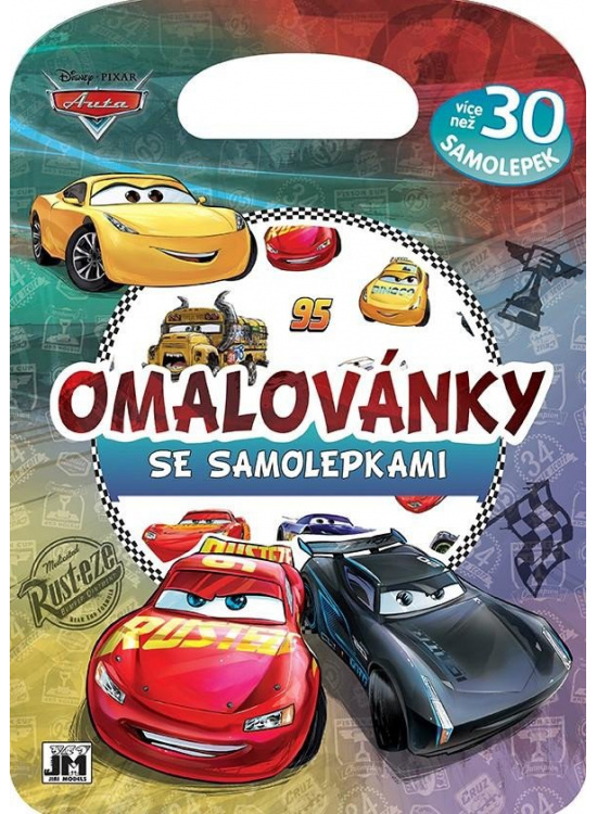 Auta - Omalovánky se samolepkami