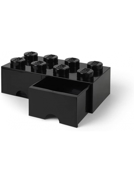 Úložný box LEGO s šuplíky 8 - černý