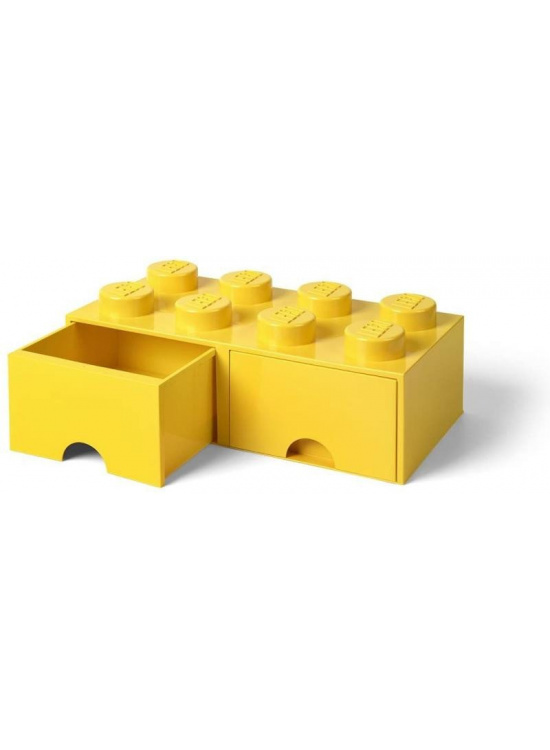 Úložný box LEGO s šuplíky 8 - žlutý