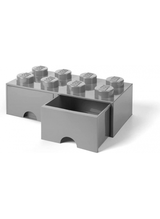 Úložný box LEGO s šuplíky 8 - šedý