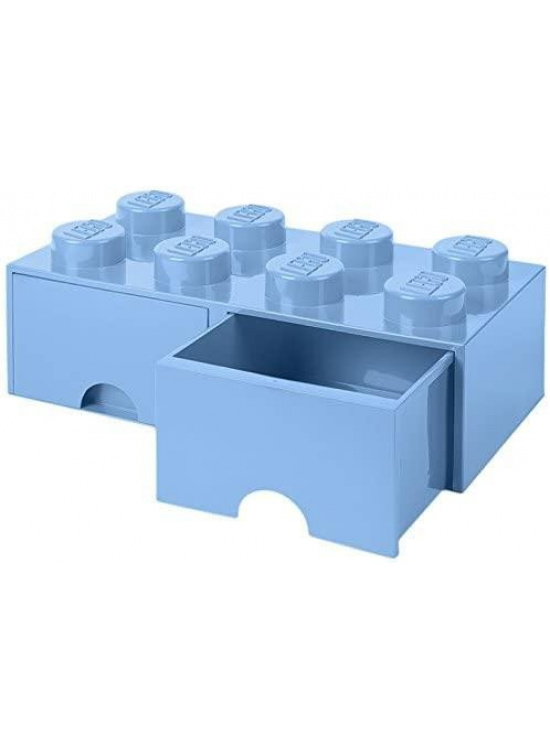Úložný box LEGO s šuplíky 8 - světle modrý