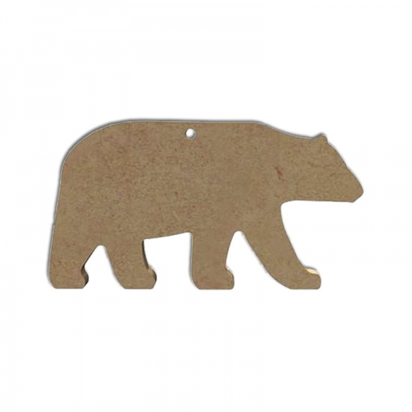 Dřevěný výřez k dekoraci Gomille závěsný, 10 cm – lední medvěd