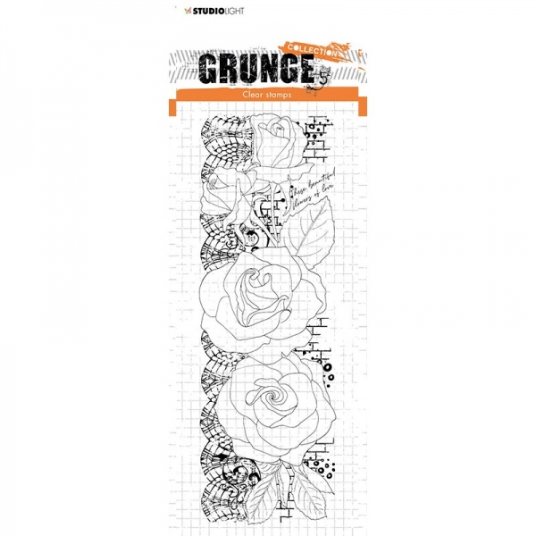 Gelové razítko Studio Light Grunge, 21 x 7,4 cm – růže