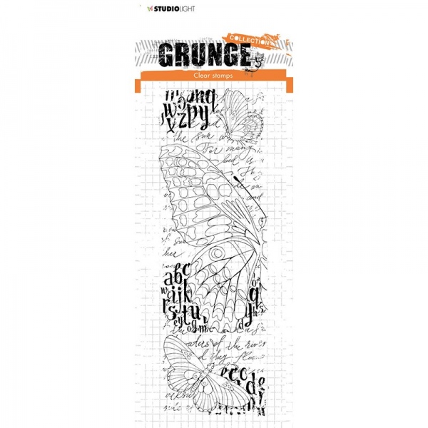 Gelové razítko Studio Light Grunge, 21 x 7,4 cm – motýl