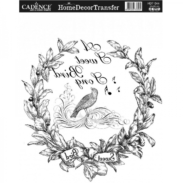 Transferový obrázek Cadence, 25x35 cm, HomeDeco - ptačí písnička