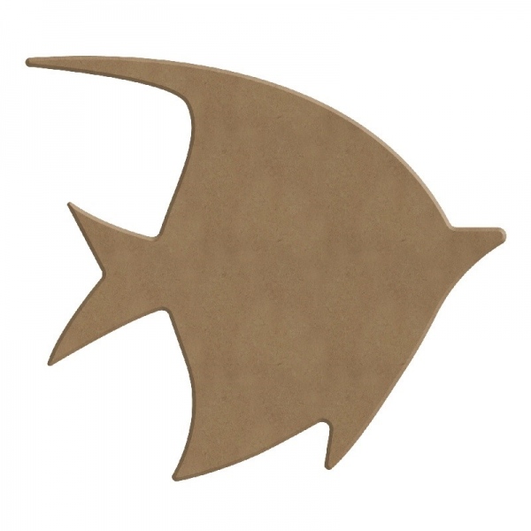 Dřevěný výřez k dekoraci Gomille, 14 cm – tropická ryba