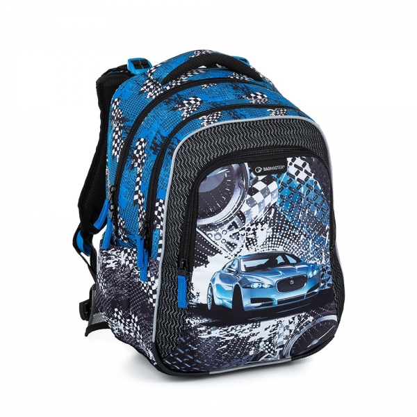 Bagmaster LUMI 23 D školní batoh - modré auto BagMaster