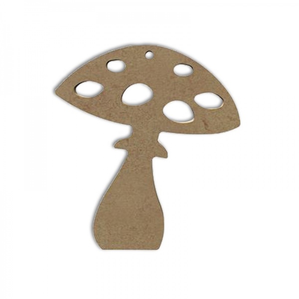 Dřevěný výřez k dekoraci Gomille závěsný, 10 x 11 cm – houba