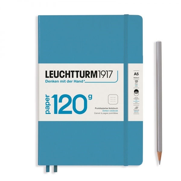 Zápisník Leuchtturm, A5, 120 g/m2, tečkovaný (203 listů) – chladně modrý : 4004117596988