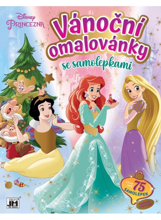 Princezny - Vánoční omalovánky se samolepkami JIRI MODELS a. s.
