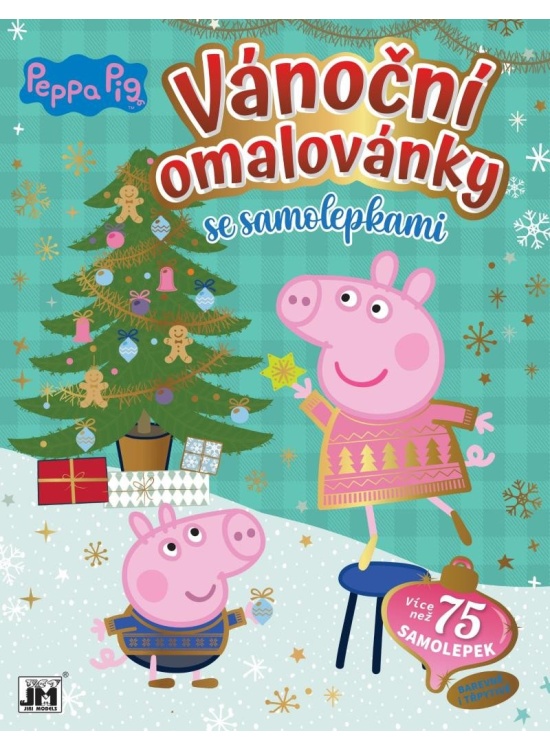 Peppa Pig - Vánoční omalovánky se samolepkami