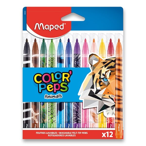 Dětské fixy Maped Color'Peps Animals 12 barev