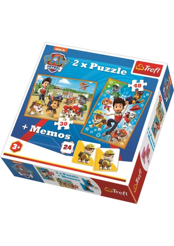 Trefl Puzzle Tlapková patrola / 30+48 dílků + pexeso