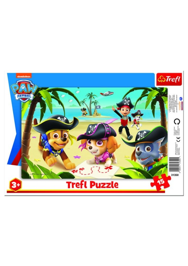 Trefl Puzzle Tlapková patrola - Pirátská výprava / 15 dílků