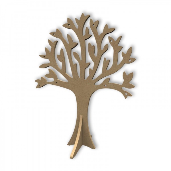 Dřevěný výřez - Strom s podstavcem, malý