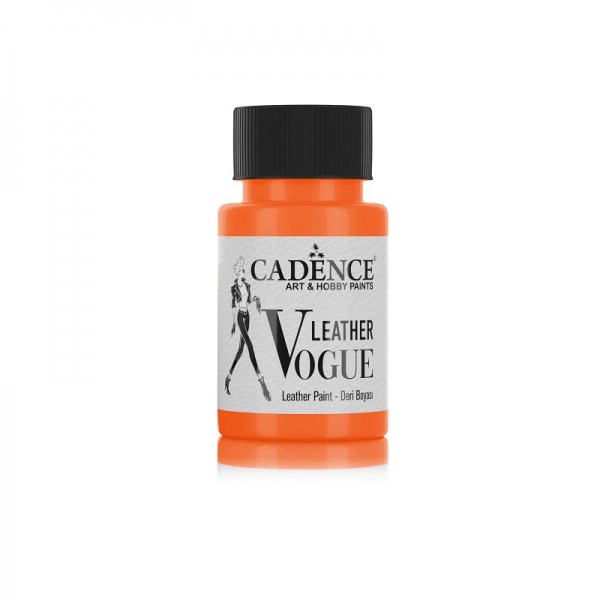 Barva na kůži Leather Vogue, 50 ml - oranžová
