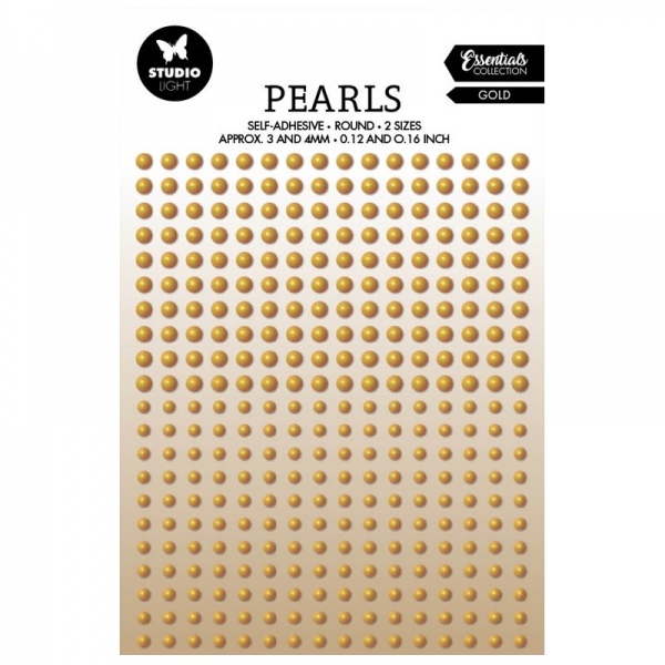 Samolepicí perličky, 336 ks -zlaté