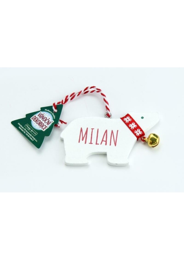 Vánoční dekorace lední medvěd MILAN