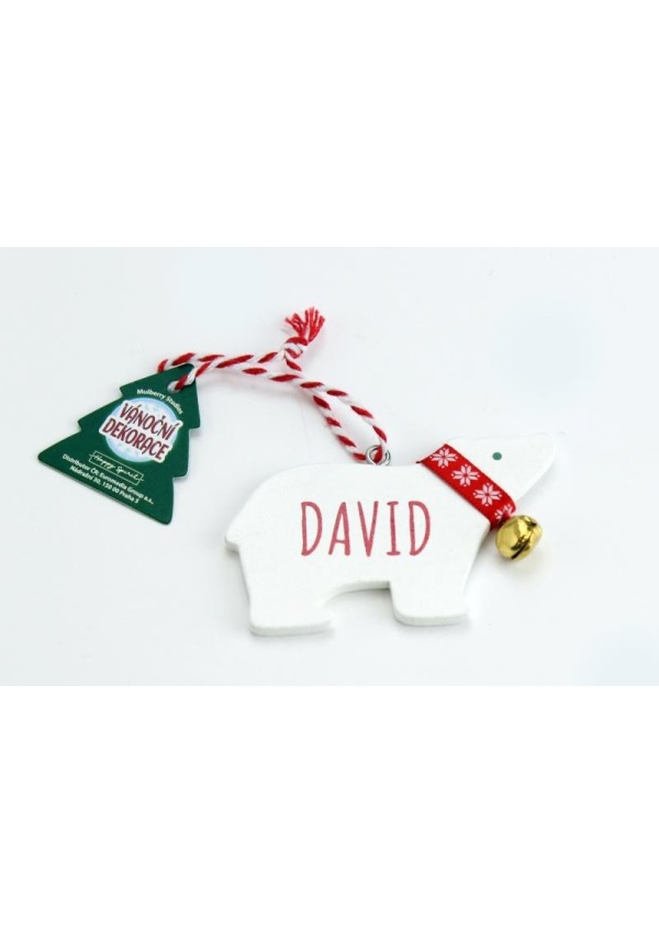 Vánoční dekorace lední medvěd DAVID