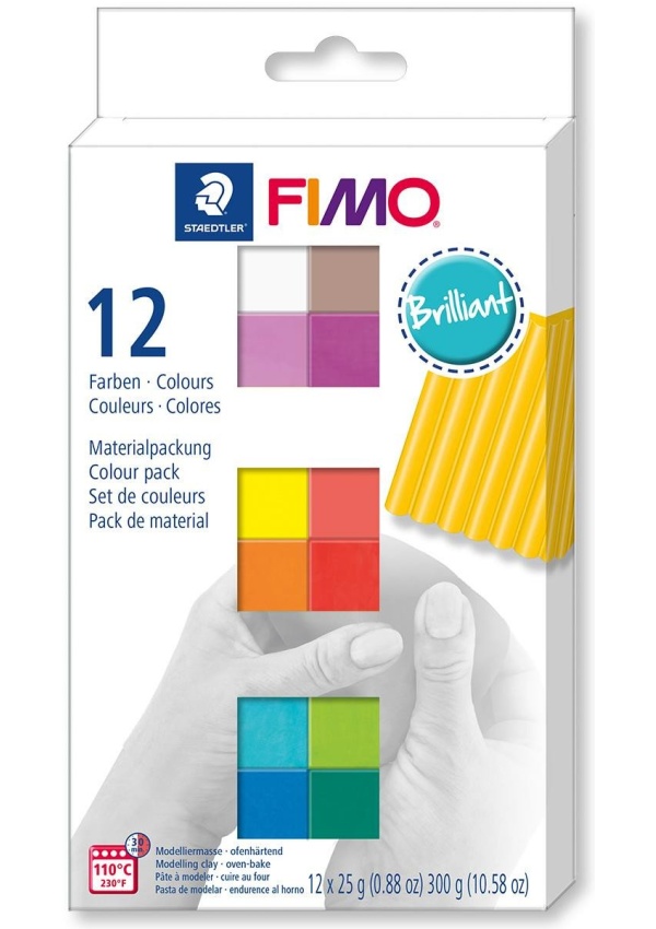 FIMO Soft sada 12 barev x 25 g - brilliant