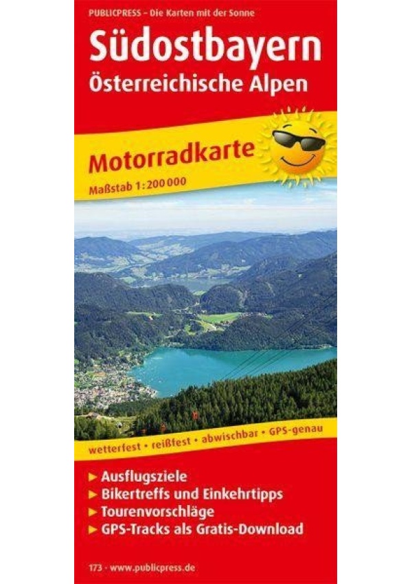Jihovýchodní Bavorsko-rakouské Alpy 1:200 000 / motocyklová mapa