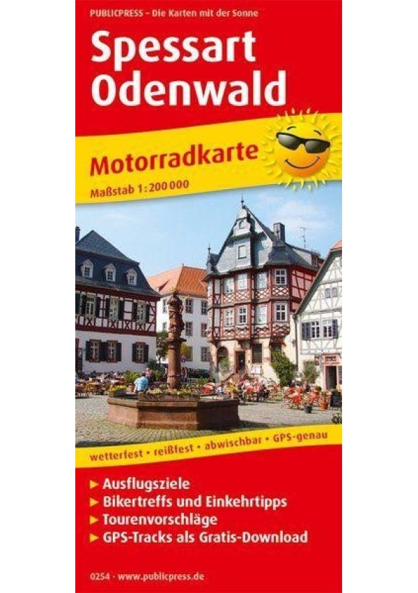 Spessart-Odenwald 1:200 000 / motocyklová mapa