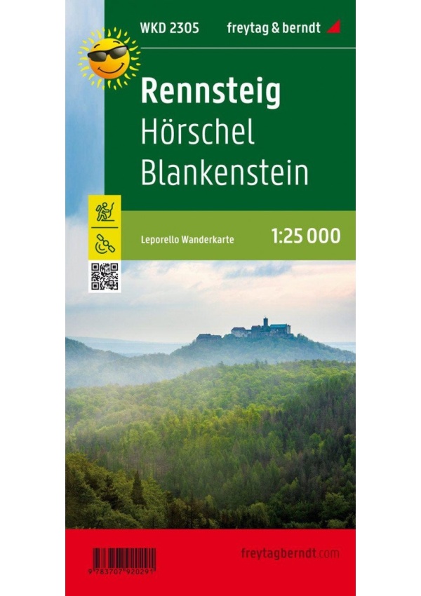 Rennsteig-Hörschel-Blankenstein, Leporello 1:25 000 / turistická a cykloturistická mapa