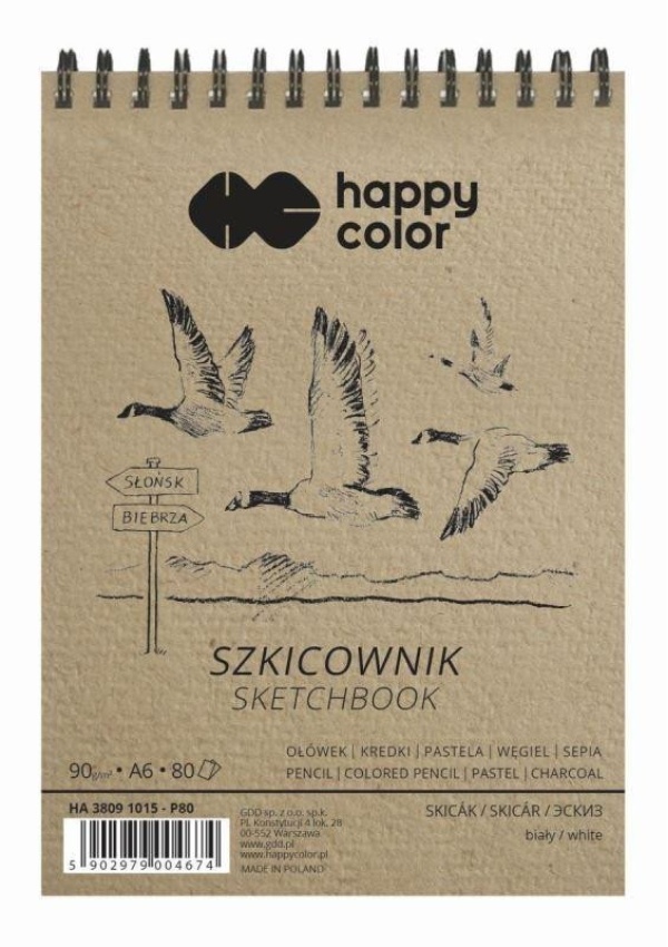 Happy Color Skicák se spirálou - Ptáci A6