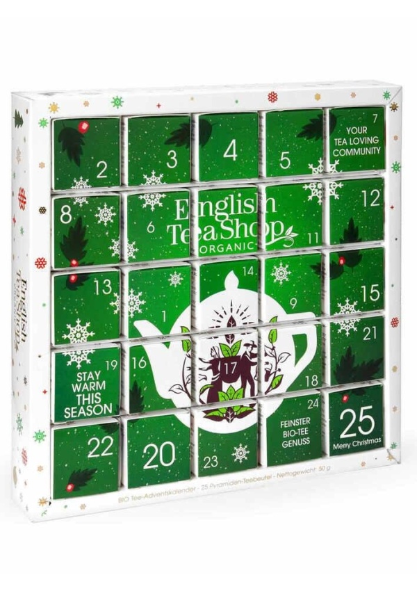 English Tea Shop Čaj Adventní kalendář bio Puzzle/zelený 48 g, 25 ks