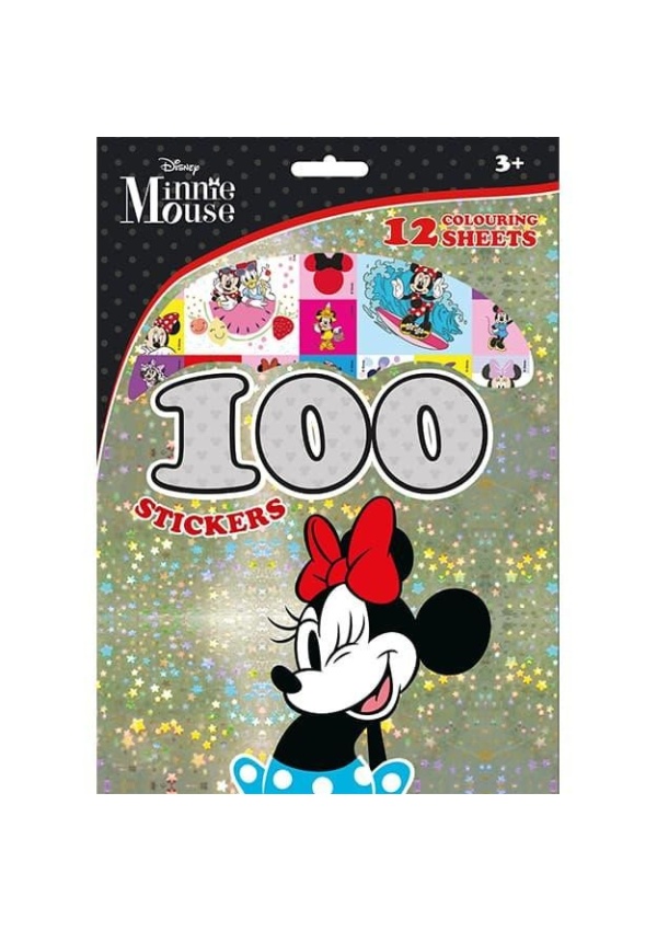 Minnie - 100 samolepek s omalovánkovými listy