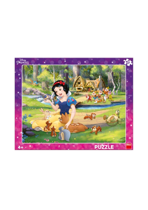 Puzzle Sněhurka a zvířátka 40 dílků deskové