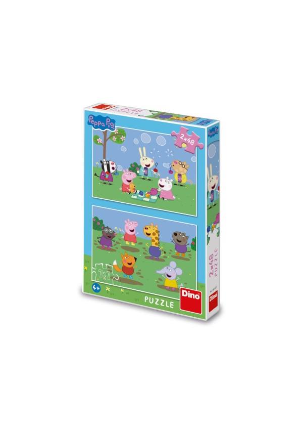 Puzzle Peppa Pig a kamarádi 2x48 dílků