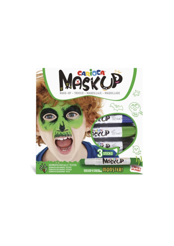 Carioca Mask Up barvy na obličej Monsters 3 ks