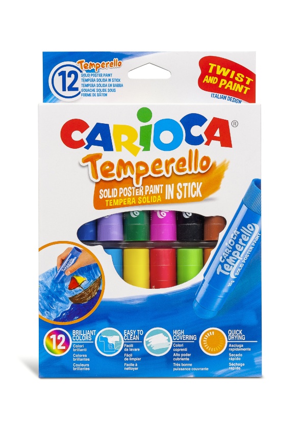 Carioca temperové barvy v tyčince 12 ks