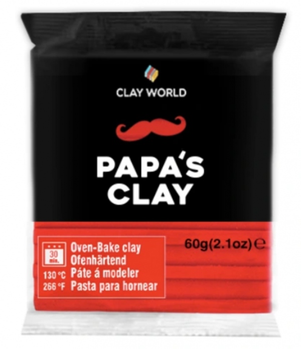 Papa´s Clay Polymerová hmota 60 g red