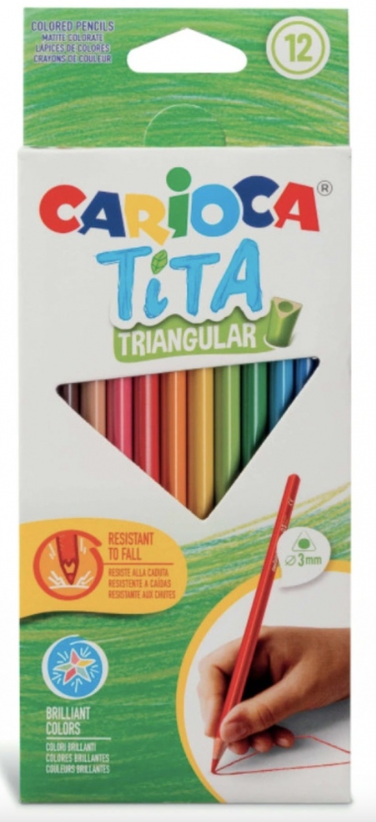 Carioca Tita Triangular trojhranné pastelky 12ks