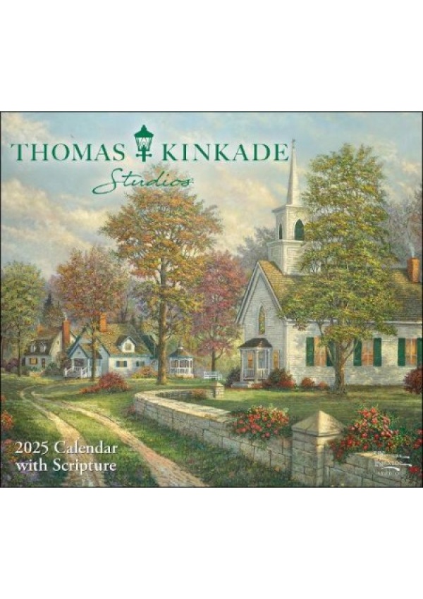 Thomas Kinkade Studios 2025 Deluxe Wall Calendar with Scripture