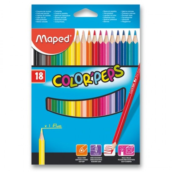 Maped Color Peps - souprava pastelek - 18 barev