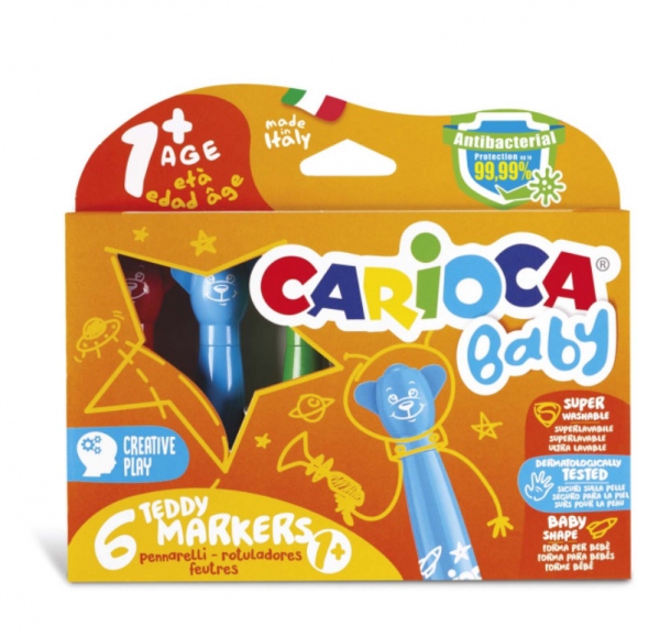 Carioca Baby Teddy fixy 6ks od 1 roku