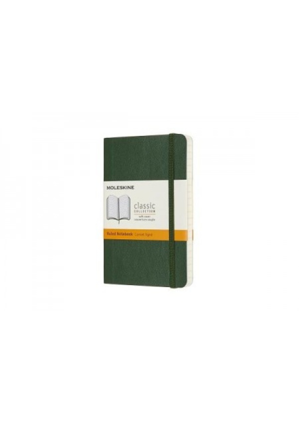 Moleskine Pocket Ruled Softcover Notebook, Myrtle Green