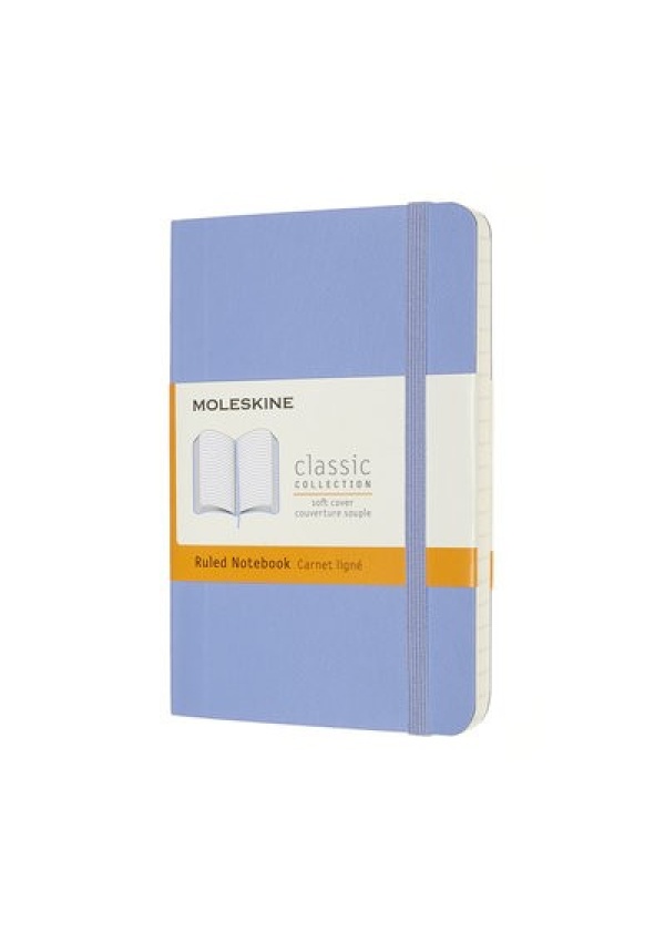 Moleskine Pocket Ruled Softcover Notebook, Hydrangea Blue