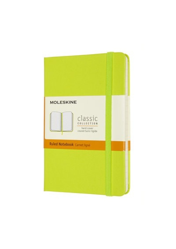 Moleskine Pocket Ruled Hardcover Notebook, Lemon Green